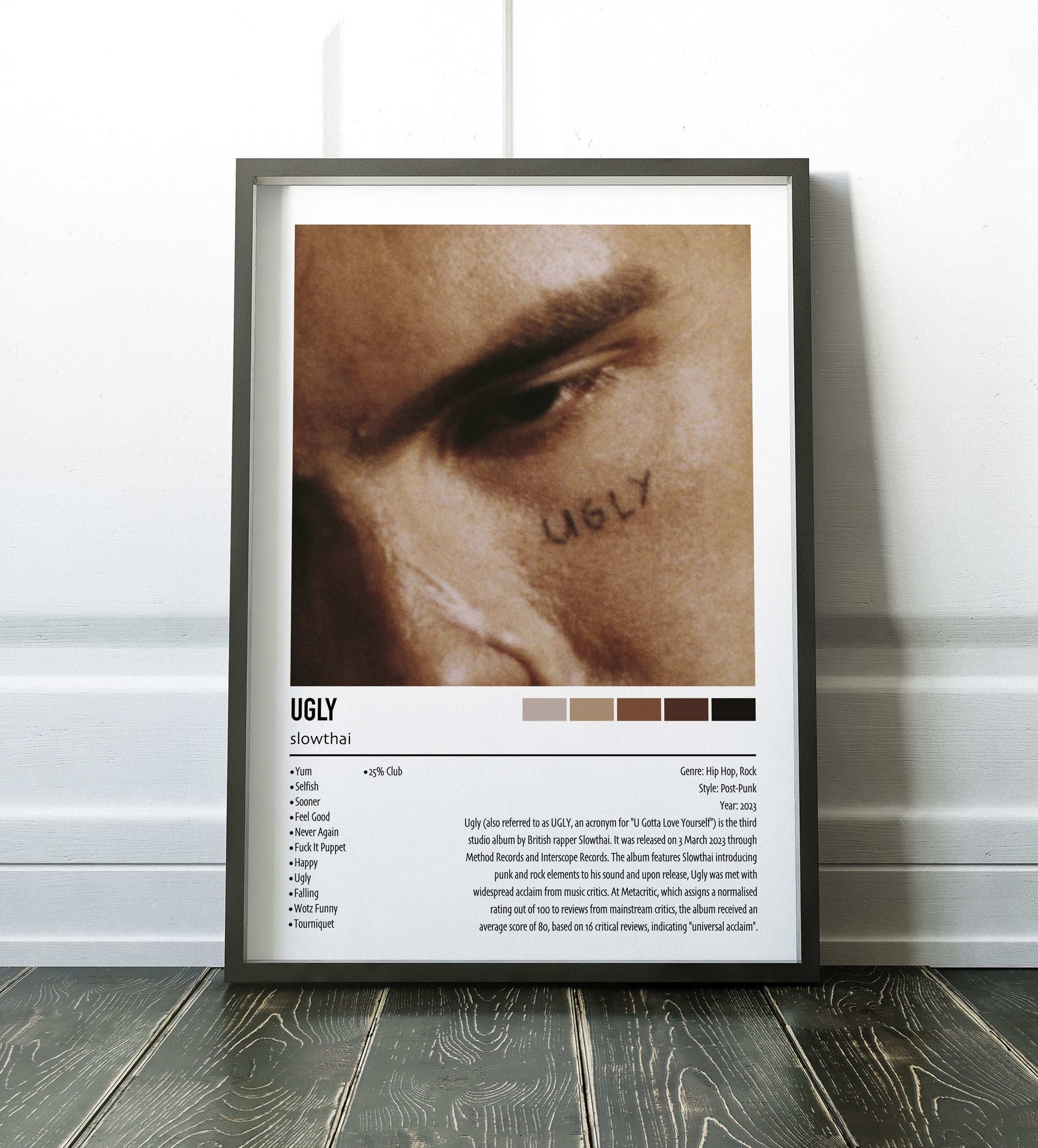 slowthai | UGLY | Custom Album Cover Poster Print