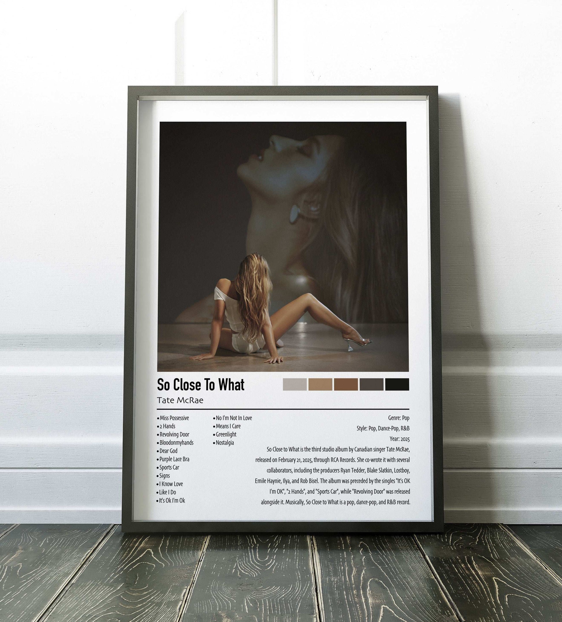 Tate McRae | So Close To What | Custom Album Cover Poster Print