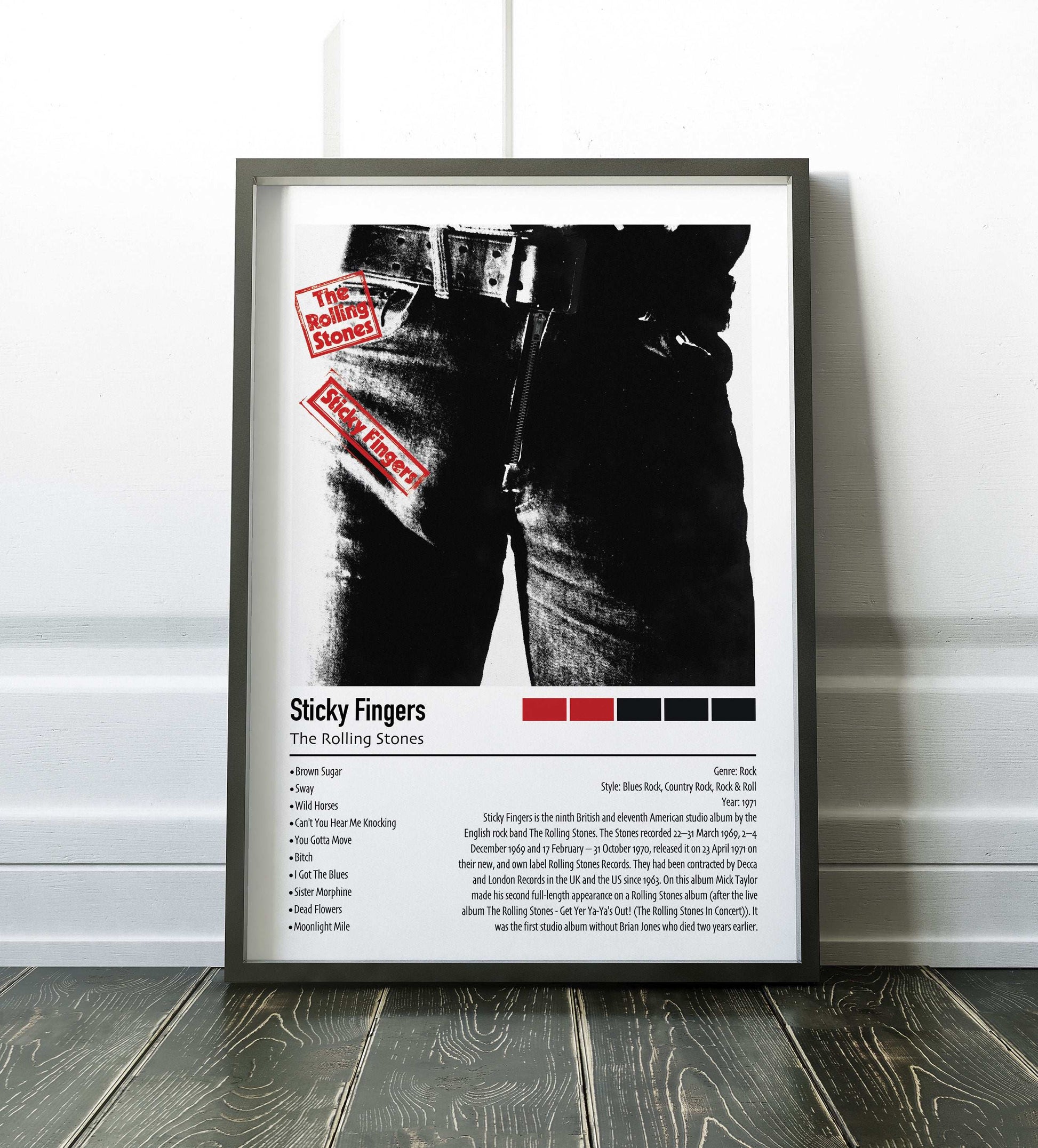 The Rolling Stones - Sticky Fingers | Custom Album Cover Poster Print